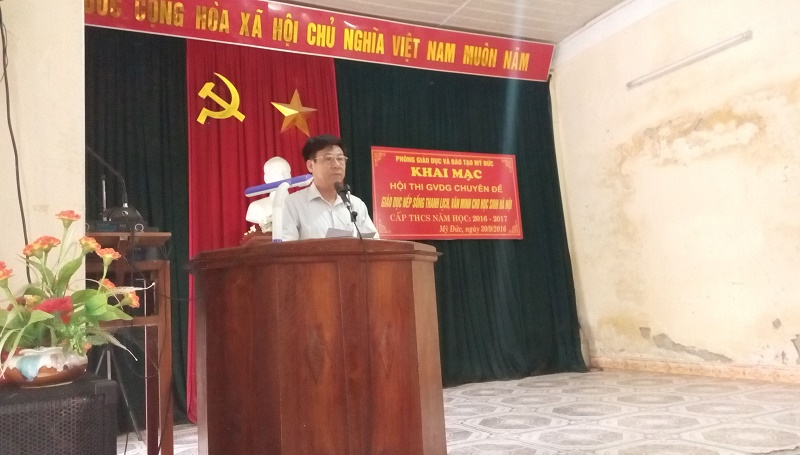 Khai mạc Hội thi GVDG chuyên đề cấp THCS huyện Mỹ Đức năm học 2016-2017