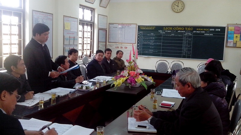 Giao ban các cụm thi đua cấp THCS năm học 2015-2016