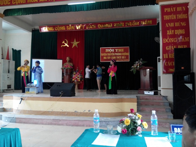 TIN VỀ HỘI THI TUYÊN TRUYỀN PHÒNG CHỐNG MA TÚY CỤM 1 KHỐI THCS